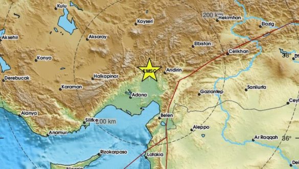 Το επίκεντρο του σεισμού στα Άδανα της Τουρκίας