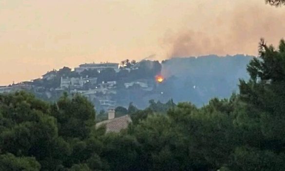 Εικόνα από τη φωτιά στην Κηφισιά