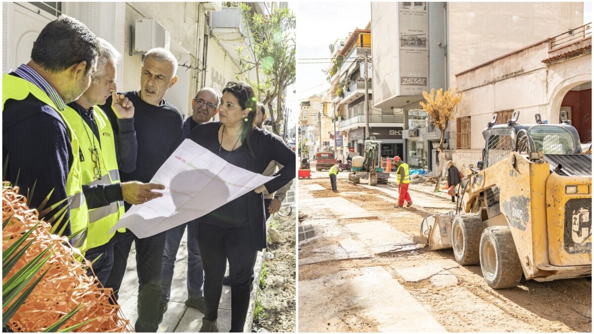 Δήμος Πειραιά: Αυτοψία Γιάννη Μώραλη και Αντιπεριφερειάρχη Πειραιά Σταυρούλας Αντωνάκου σε αντιπλημμυρικό έργο στην Ε’ Δημοτική Κοινότητα