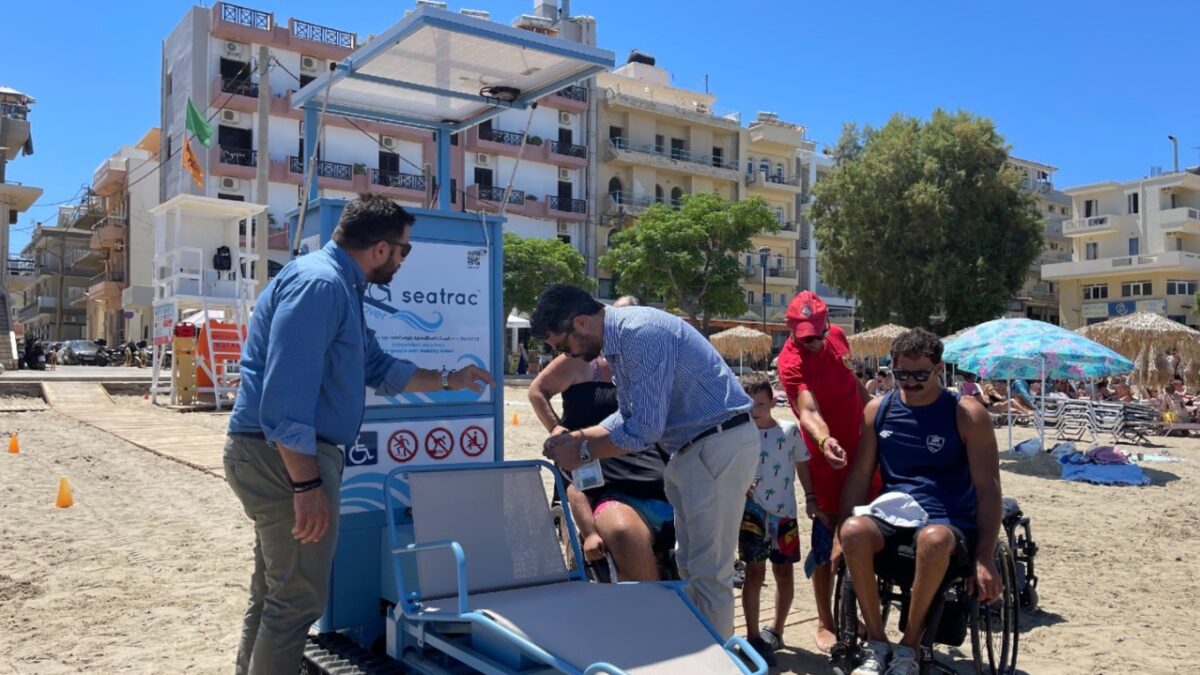 Δήμος Χανίων: Νέο σύστημα Sea Trac για την πρόσβαση Ατόμων με Αναπηρία τοποθετήθηκε στην παραλία της Νέας Χώρας