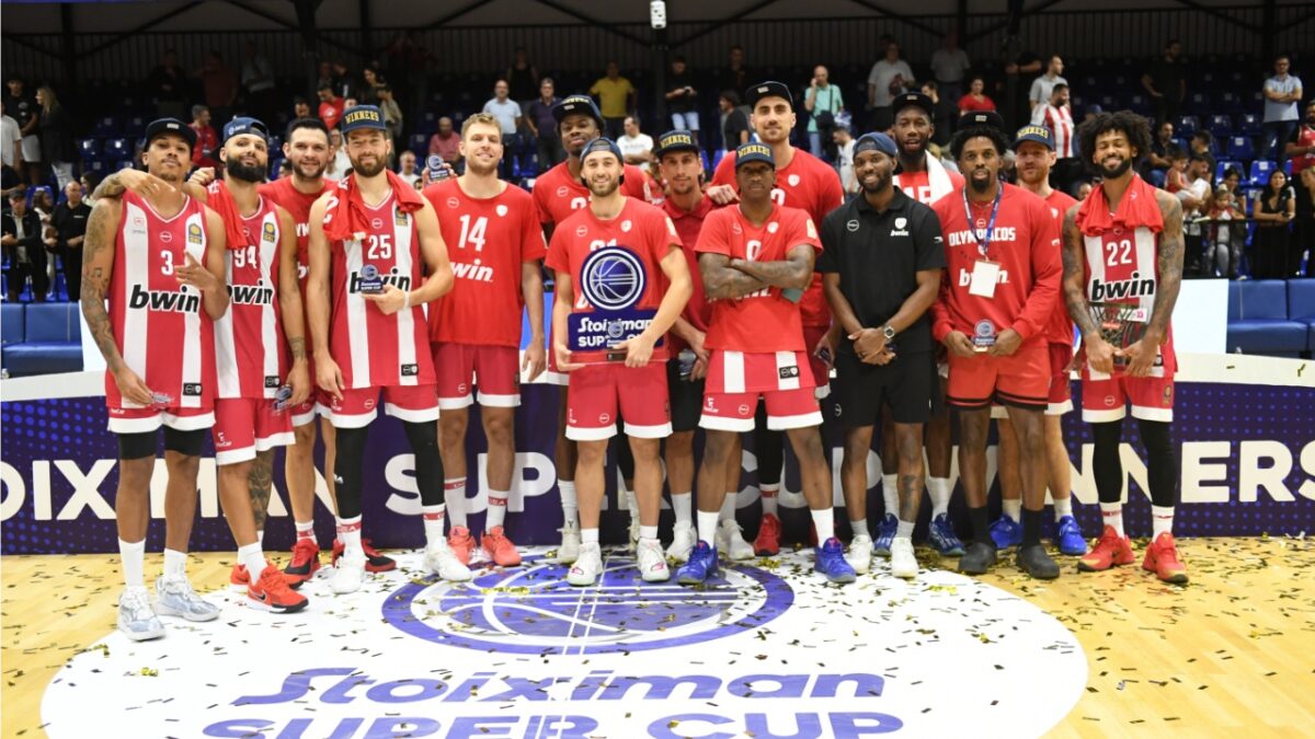 Ο Ολυμπιακός κατέκτησε το 4ο σερί Super Cup,92-83 τον Προμηθέα στην Ρόδο